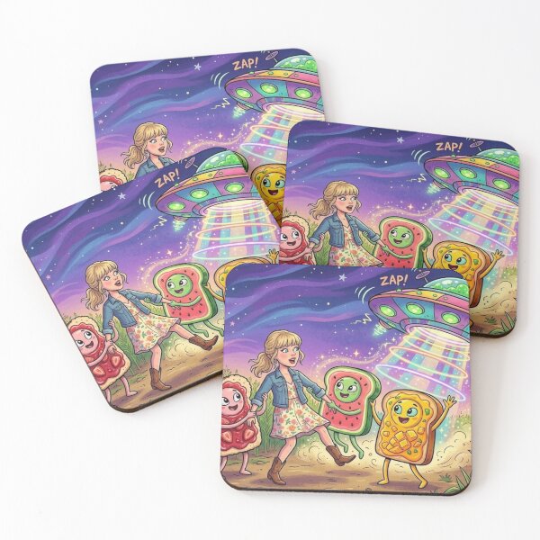 Item preview, Animated Taylor Swift Abducted by Fruit Toast Aliens designed and sold by Uniqueartai.