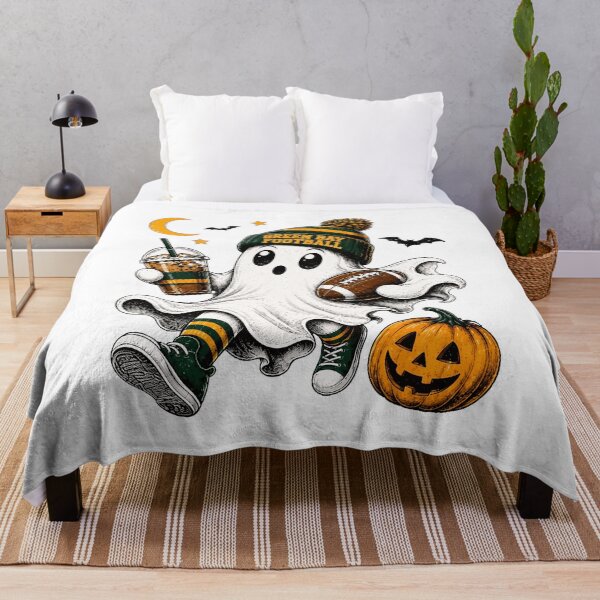 Item preview, Cute Ghost Football Halloween Coffee Fan designed and sold by Buccino00.
