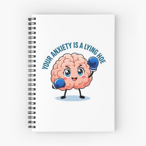 Item preview, Your Anxiety Is A Lying Hoe Funny Mental Health Boxing Brain Kawaii Quote designed and sold by raedattia.