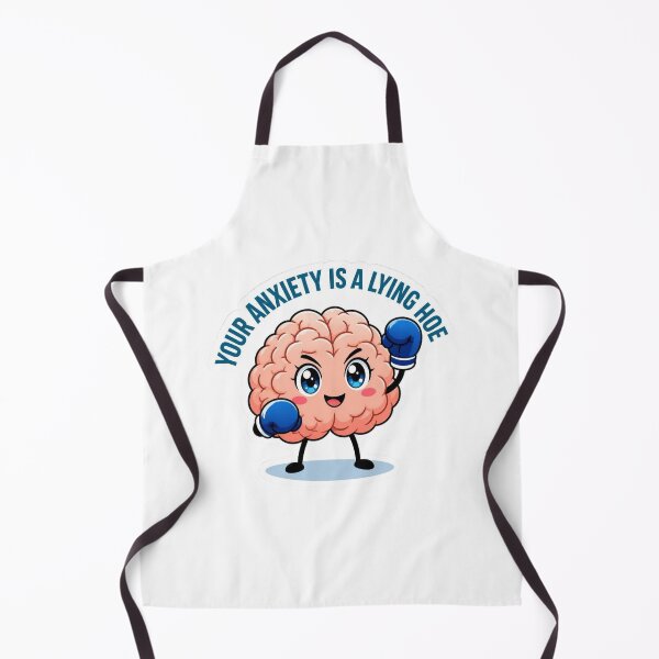 Item preview, Your Anxiety Is A Lying Hoe Funny Mental Health Boxing Brain Kawaii Quote designed and sold by raedattia.