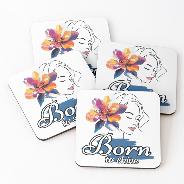 Item preview, Born to shine inspirational quote  designed and sold by She - artist creations .