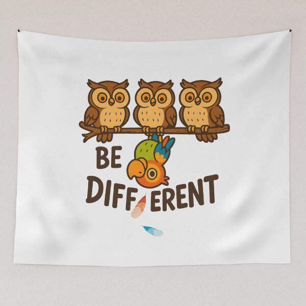 Item preview, Be Different Owls Funny Bird Animal designed and sold by Genius Geek.