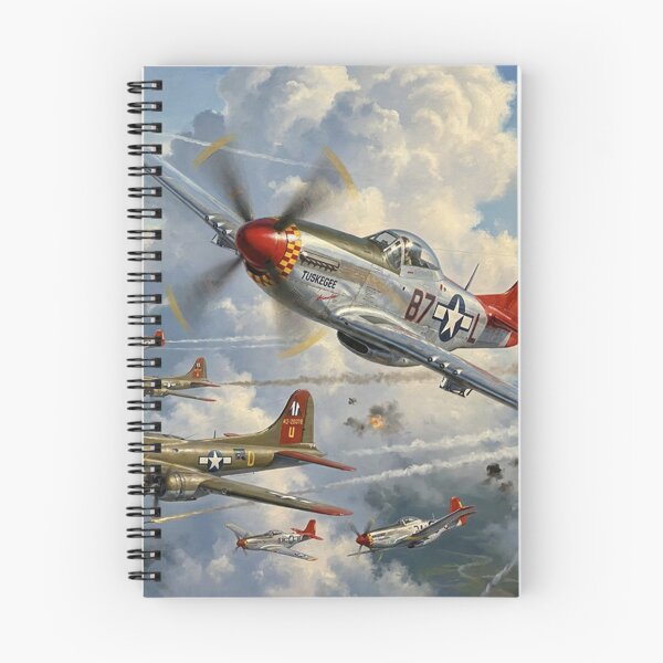 Item preview, Tuskegee Red Tail P-51 Flak Bomber Escort Illustration designed and sold by Airpower Art.