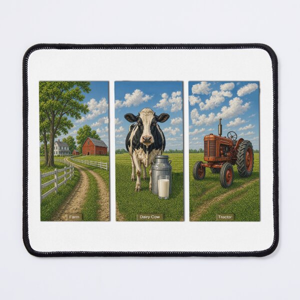 Item preview, A Dairy Farm Triptych FDT designed and sold by 3rdBirdInk.