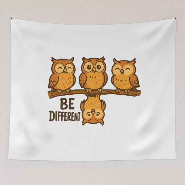 Item preview, Be Different Owls Funny Bird Animal designed and sold by Genius Geek.