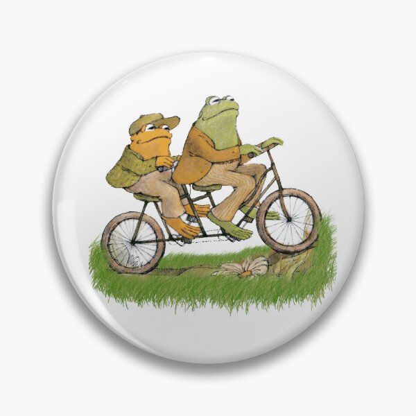 Item preview, frog and toad on the bike designed and sold by FlareCraftStudio.
