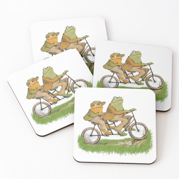 Item preview, frog and toad on the bike designed and sold by FlareCraftStudio.