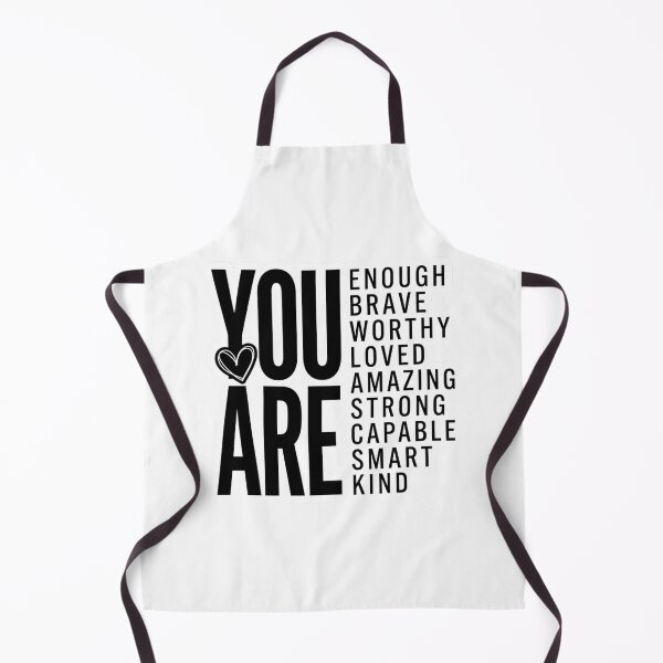 Item preview, You Are Enough Brave Worthy Loved Positive Daily Affirmation Typography designed and sold by raedattia.