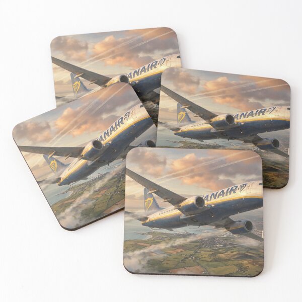 Item preview, Ryanair 737 Coastal Sunset Illustration designed and sold by Airpower Art.