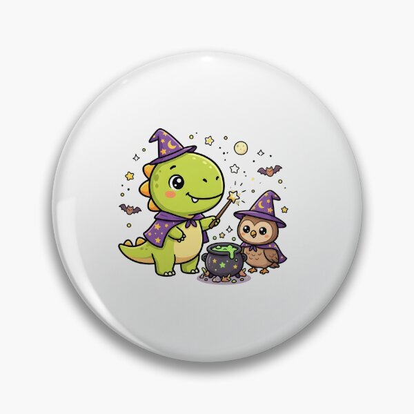 Item preview, Cute Dinosaur and Owl Wizard Halloween Magic designed and sold by naragon4289.