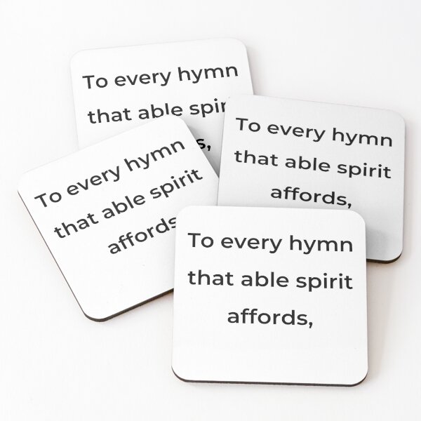 Item preview, “To every hymn that able spirit affords,” - print black designed and sold by ariksworld.