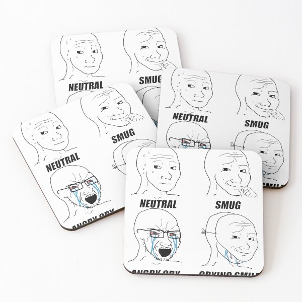 Item preview, Four Panel Emotion Meme Line Art Collection designed and sold by ANTHOWILLIA.