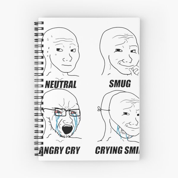 Item preview, Four Panel Emotion Meme Line Art Collection designed and sold by ANTHOWILLIA.