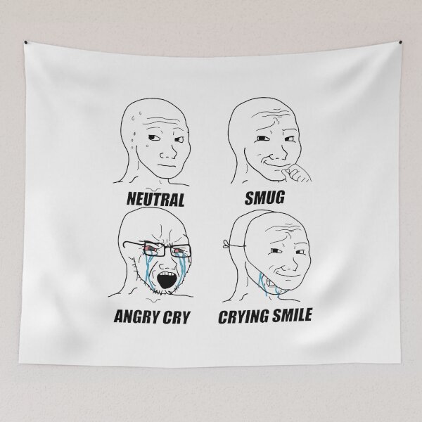 Item preview, Four Panel Emotion Meme Line Art Collection designed and sold by ANTHOWILLIA.