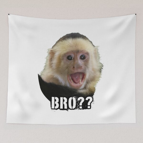 Item preview, Bro Monkey Reaction Surprise Face designed and sold by ANTHOWILLIA.