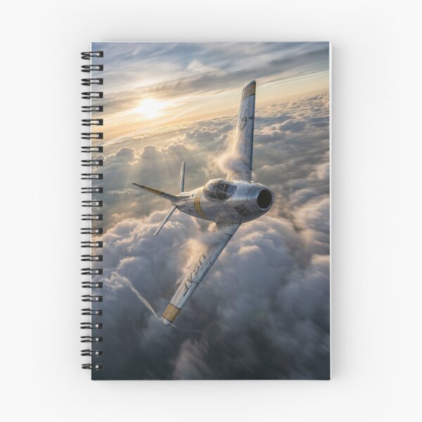 Item preview, F-86 Sabre USAF Diving Clouds Illustration designed and sold by Airpower Art.