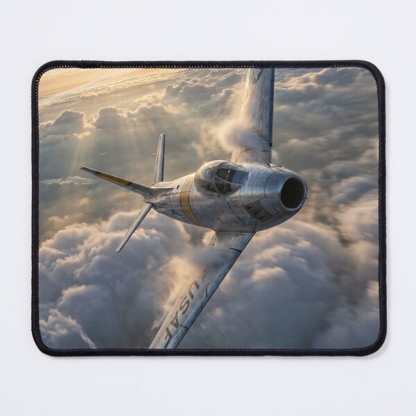 Item preview, F-86 Sabre USAF Diving Clouds Illustration designed and sold by Airpower Art.