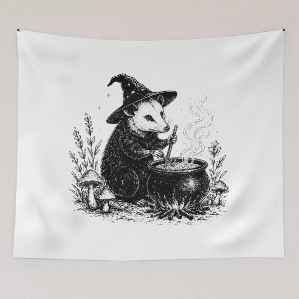 Item preview, Witch Opossum Possum Wizard designed and sold by WilfRedokry-21.