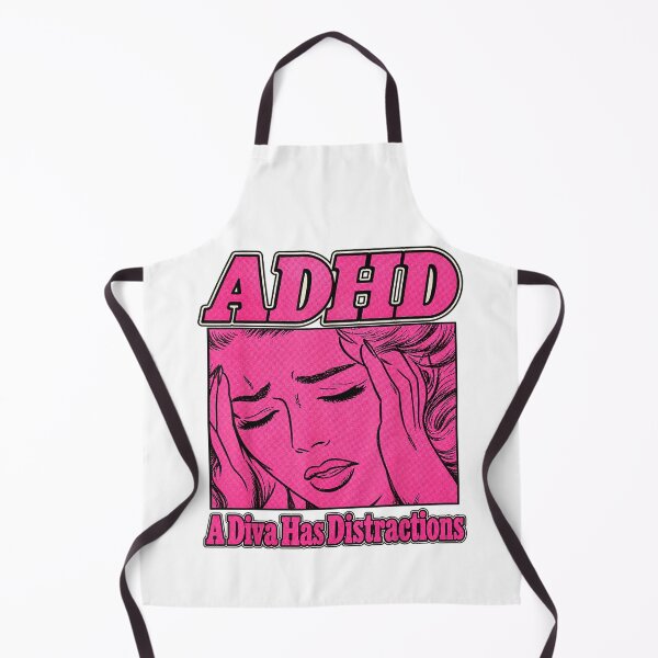 Item preview, ADHD A Diva Has Distractions Funny Retro Diva designed and sold by HarinDonreka.