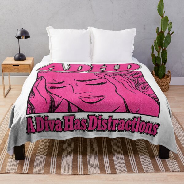Item preview, ADHD A Diva Has Distractions Funny Retro Diva designed and sold by HarinDonreka.