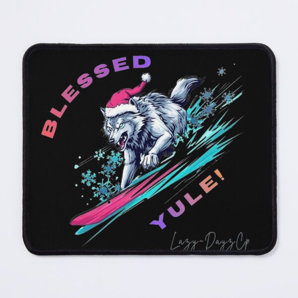 Item preview, Blessed Yule Cyber Wolf designed and sold by LazyDayzCo.
