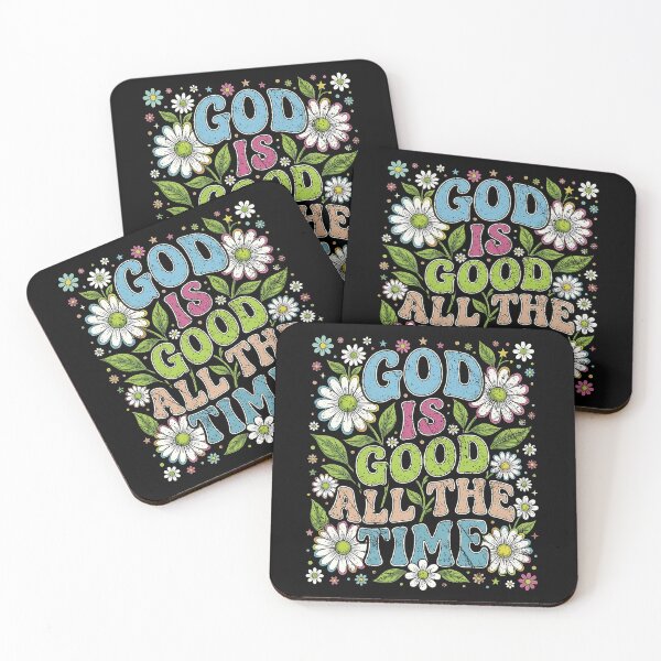 Item preview, God Is Good All The Time Retro Daisy Flowers Christian Quote Design designed and sold by RuthMenze.