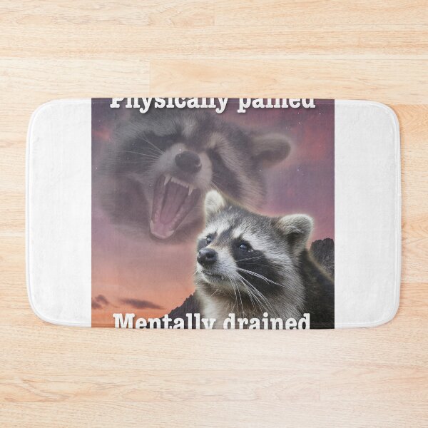 Item preview, Raccoon Pained Drained Meme designed and sold by ANTHOWILLIA.