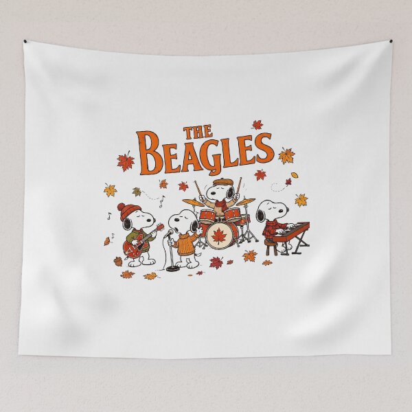 Item preview, The Beagles Autumn Band Snoopy designed and sold by StreetArtDecal.