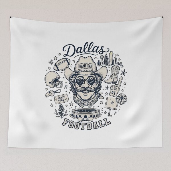Item preview, Dallas Football Game Day Retro Style designed and sold by Treichel1985.