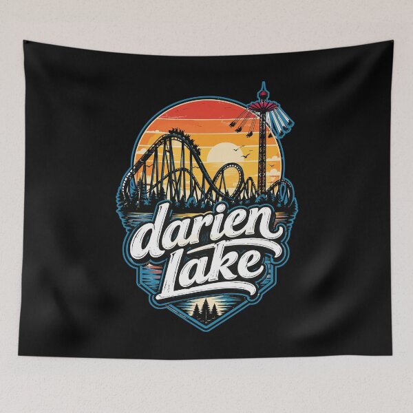 Item preview, Darien Lake New York Retro Travel designed and sold by TomFrontierArt.