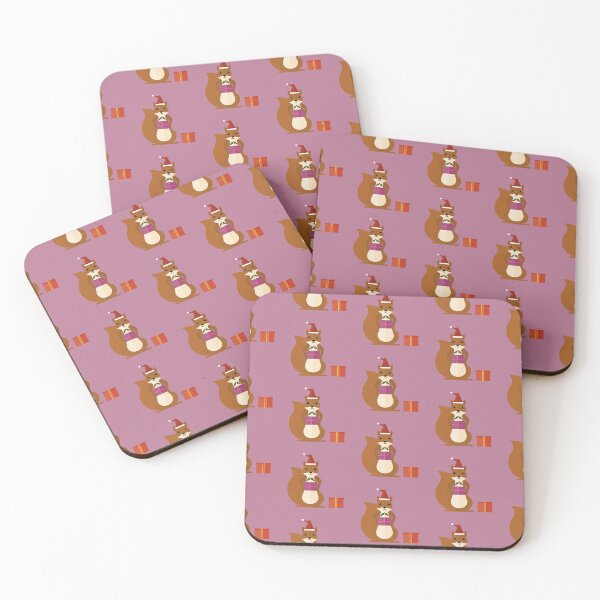Item preview, Christmas squirrels on purple designed and sold by reneesillus.