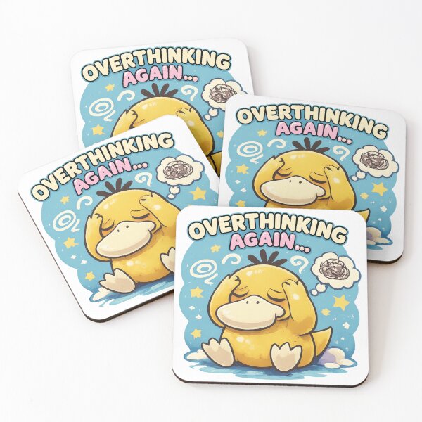 Item preview, Overthinking Again Duck Character Distress Art designed and sold by ANTHOWILLIA.