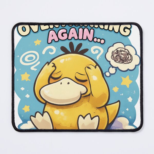 Item preview, Overthinking Again Duck Character Distress Art designed and sold by ANTHOWILLIA.