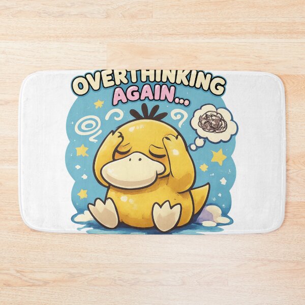 Item preview, Overthinking Again Duck Character Distress Art designed and sold by ANTHOWILLIA.