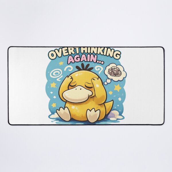 Item preview, Overthinking Again Duck Character Distress Art designed and sold by ANTHOWILLIA.