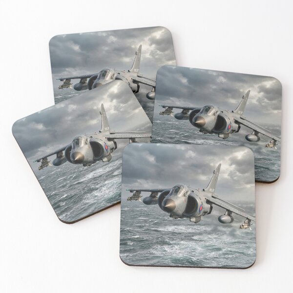 Item preview, Royal Navy Sea Harrier Rough Seas Illustration designed and sold by Airpower Art.