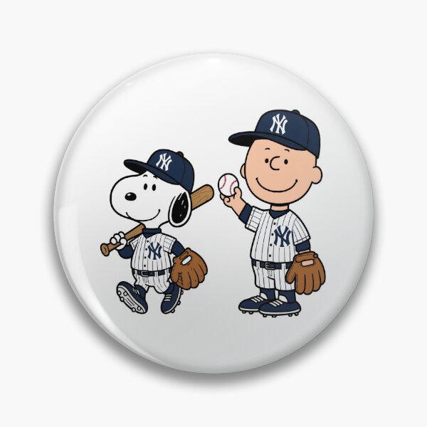 Item preview, Snoopy & Charlie Brown Yankees Baseball Player  designed and sold by StreetArtDecal.