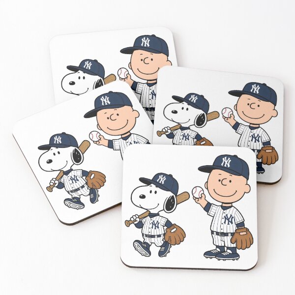 Item preview, Snoopy & Charlie Brown Yankees Baseball Player  designed and sold by StreetArtDecal.