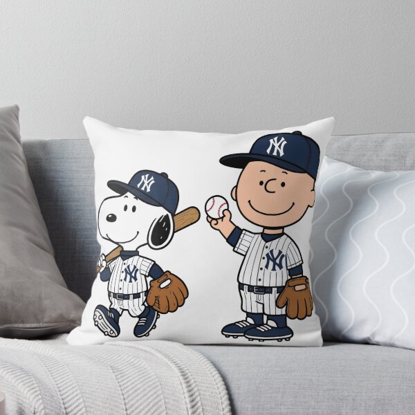 Aperçu de l'œuvre Snoopy et Charlie Brown, joueurs de baseball des Yankees créée et vendue par StreetArtDecal.