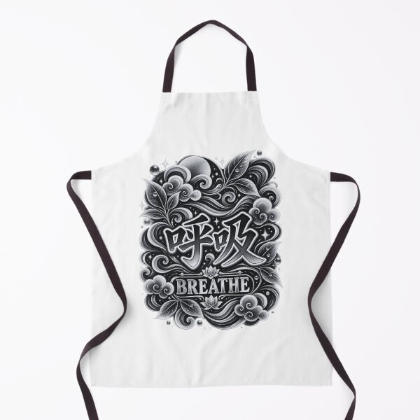 Item preview, Breathe Kanji Japanese Wave Art – 呼吸 Mindfulness Design | Noir Edition designed and sold by  Miyabi Tonaegoto Art.