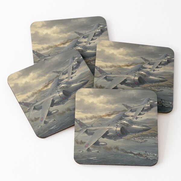 Item preview, Sea Harriers Falklands Coastal Attack Illustration designed and sold by Airpower Art.