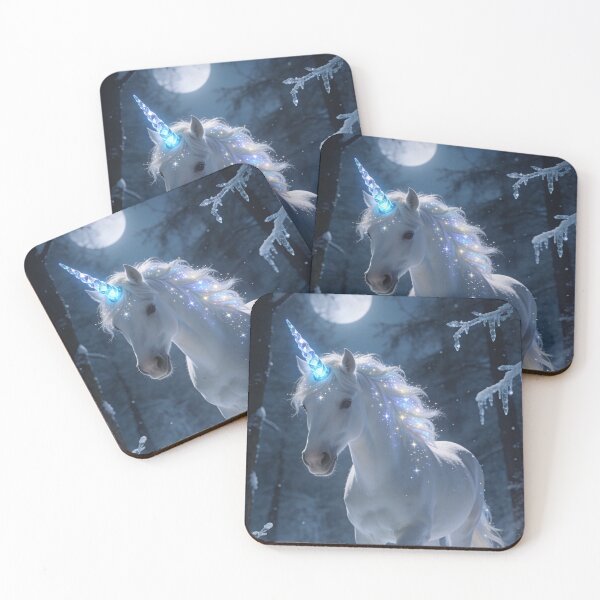Item preview, Silver Unicorn Winter Spirit Epic Fantasy designed and sold by GodsMonsterss.
