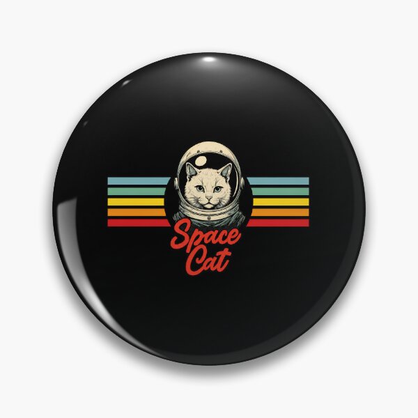 Item preview, Retro Space Cat Astronaut Helmet Stripes designed and sold by GiaoCalonas.