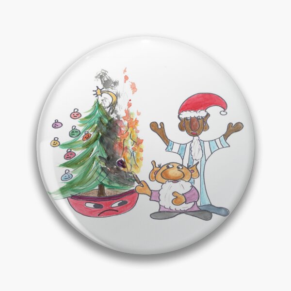 Item preview, Wichtel burn Christmas Tree, Wichtel zünden Weihnachtsbaum an, Hasse Weihnachten, Hate X-Mas designed and sold by Anke‘s Bazaar.