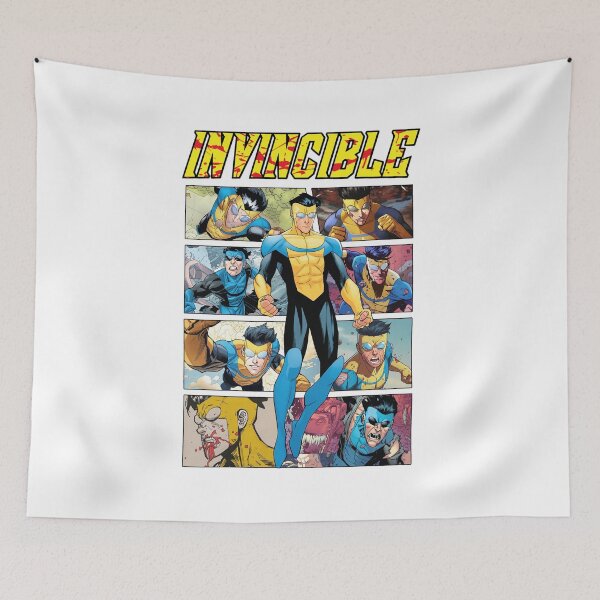 Item preview, INVINCIBLE Collage Comic Actions on Dark designed and sold by ANTHOWILLIA.