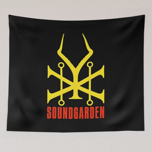 Item preview, Soundgarden Yellow Symbol Red Text Grunge Rock Music designed and sold by CAMEROARMANDO.