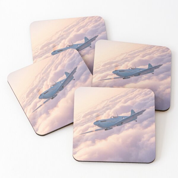 Item preview, Spitfire Recon Blue Sunset Clouds Illustration designed and sold by Airpower Art.