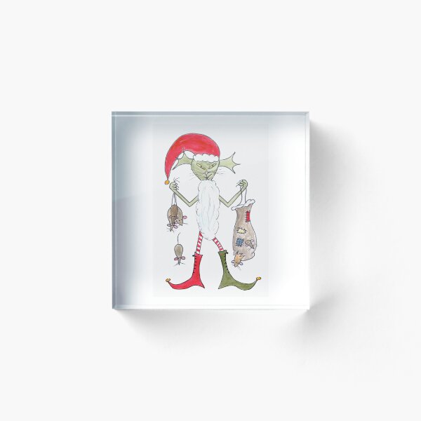 Artikelvorschau, Alien Santa Cat & Mice, Alien Weihnachtsmann-Katze & Mäuse entworfen und verkauft von Anke‘s Bazaar.
