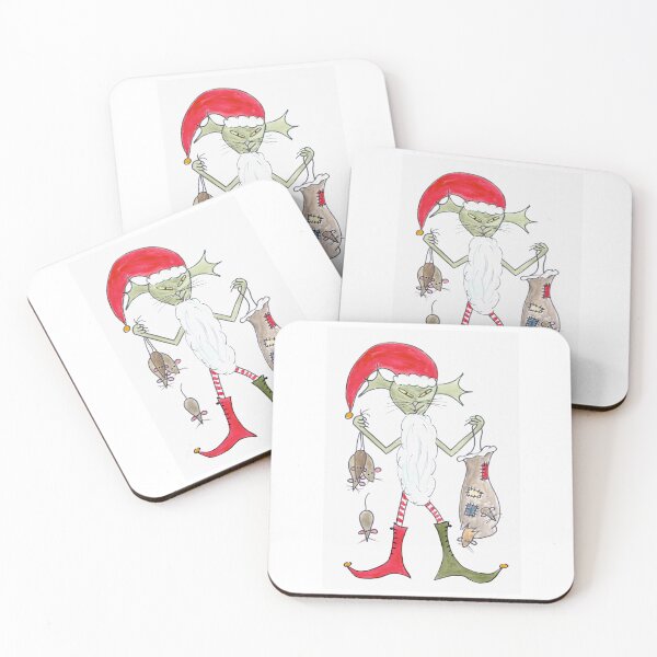 Item preview, Alien Santa Cat & Mice, Alien Weihnachtsmann-Katze & Mäuse designed and sold by Anke‘s Bazaar.