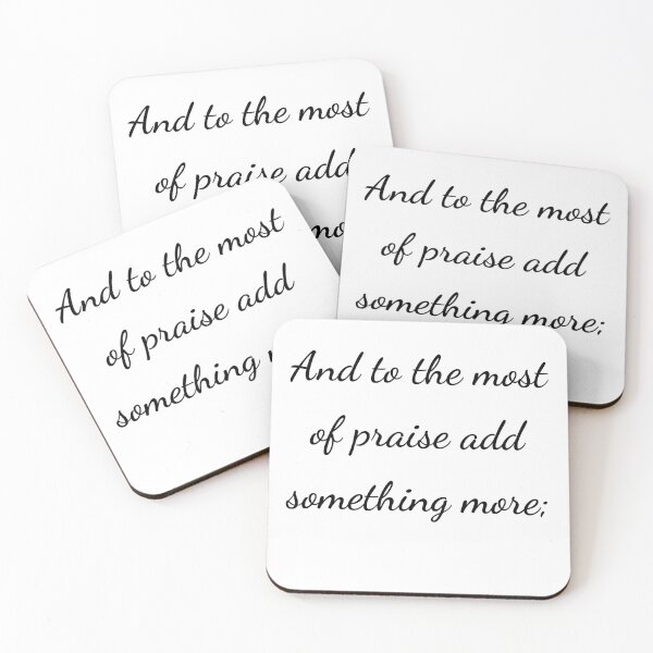 Item preview, “And to the most of praise add something more;” - handwriting black designed and sold by ariksworld.